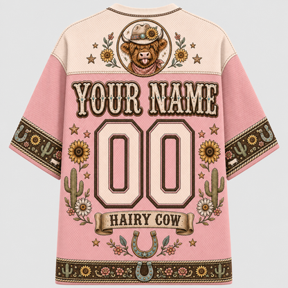 Hairy Cow Cowgirl Mesh Jersey – Western Highland Cow
