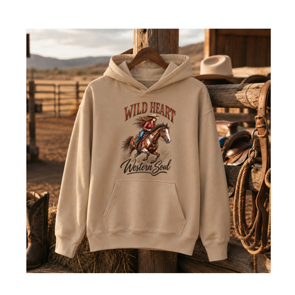 Wild Heart Western Hoodie, Cowgirl Horse Sweatshirt, Horse Lover Gift-Unisex Tshirt /Hoodie/Sweatshirt