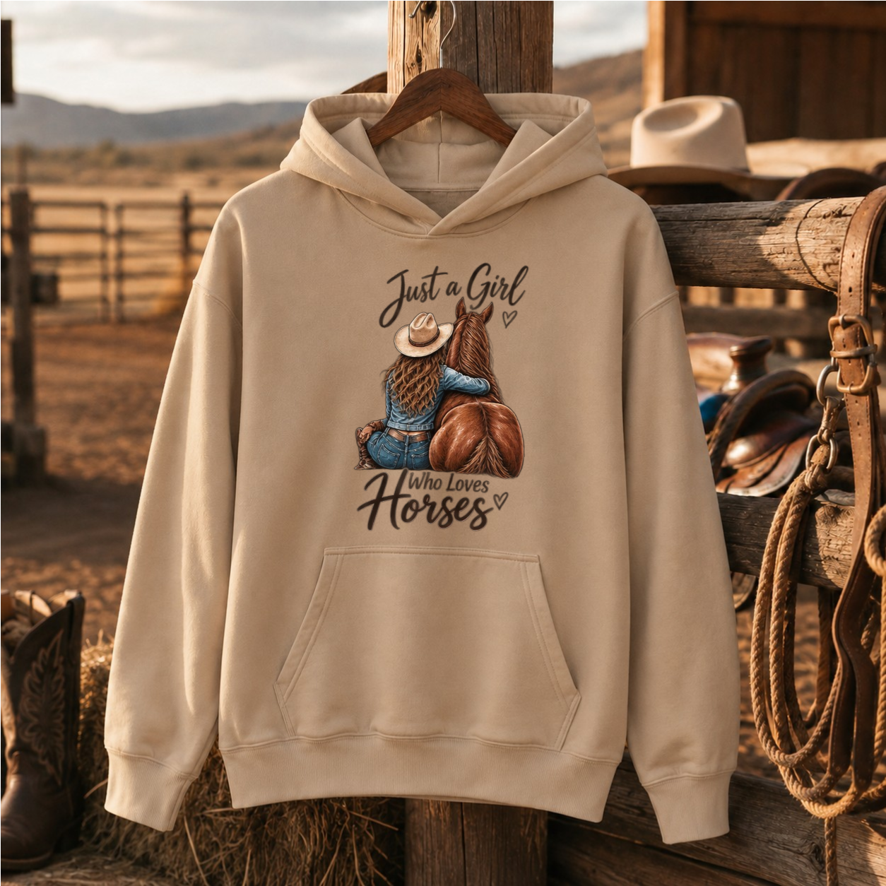 Just A Girl Who Loves Horses Hoodie, Horse Lover Sweatshirt, Cowgirl Gift-Unisex Tshirt /Hoodie/Sweatshirt