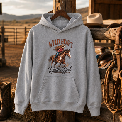 Wild Heart Western Hoodie, Cowgirl Horse Sweatshirt, Horse Lover Gift-Unisex Tshirt /Hoodie/Sweatshirt
