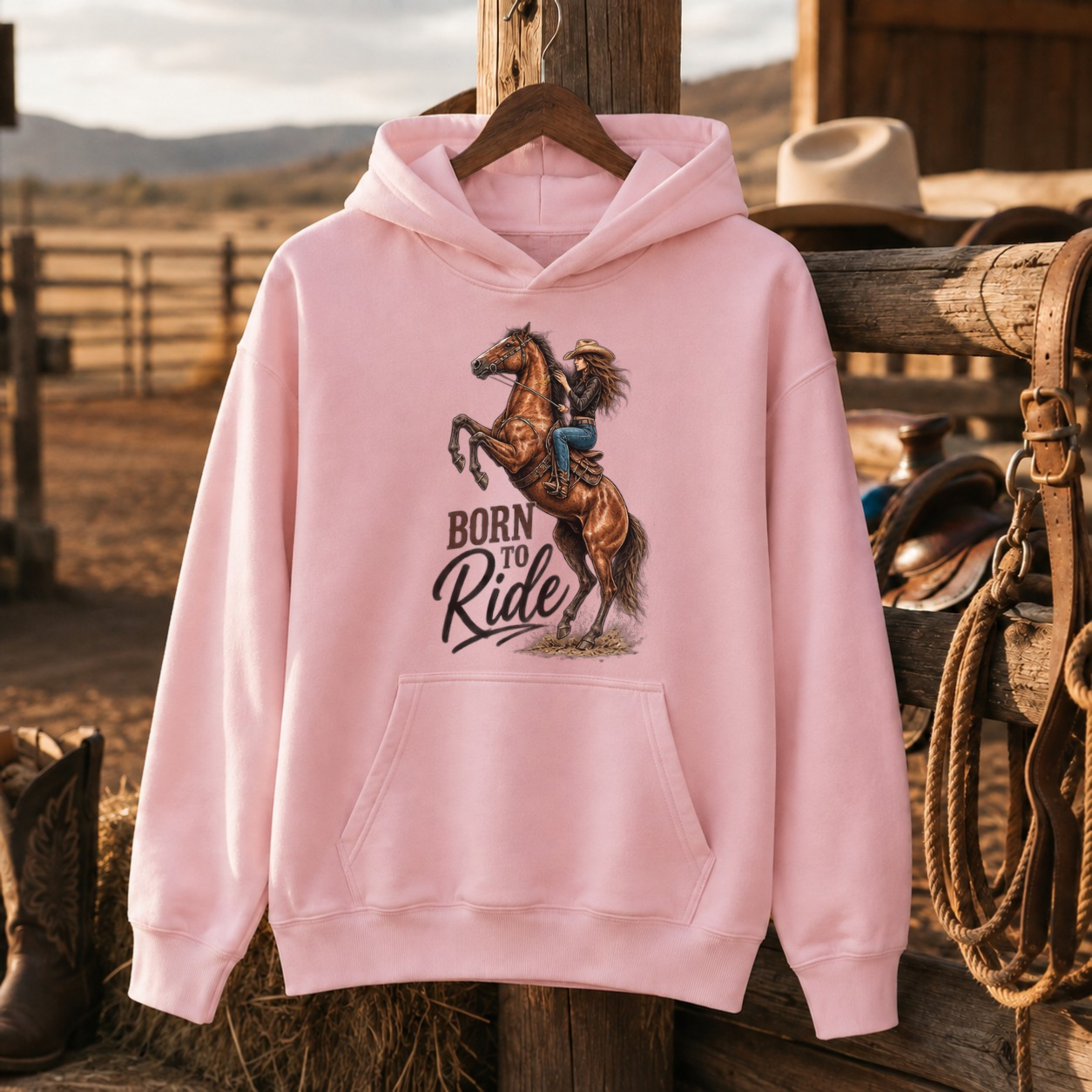 Born To Ride Cowgirl Horse Shirt, Western Riding Apparel – Unisex Tshirt/Hoodie/Sweatshirt