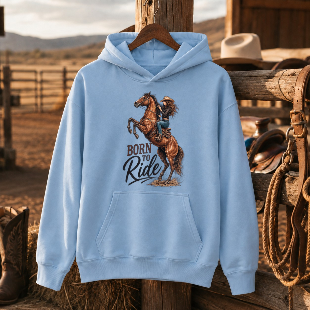 Born To Ride Cowgirl Horse Shirt, Western Riding Apparel – Unisex Tshirt/Hoodie/Sweatshirt