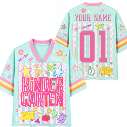 Custom Teacher Mesh Football Jersey, Personalized Back-to-School Shirt