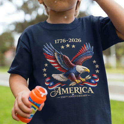 America 250 Years Unisex Shirt - Bald Eagle Patriotic Shirt 1776-2026 USA Independence Gift