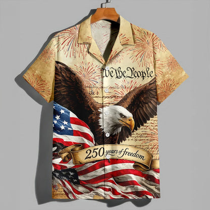 We The People 250 Years of Freedom Hawaiian Shirt – American Flag Patriotic