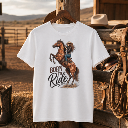Born To Ride Cowgirl Horse Shirt, Western Riding Apparel – Unisex Tshirt/Hoodie/Sweatshirt