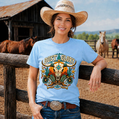Dust & Glory Western Longhorn Graphic-Unisex Tshirt /Hoodie/Sweatshirt