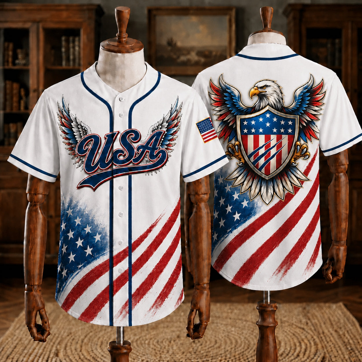 American Pride USA Baseball Jersey – Patriotic Independence Day Shirt
