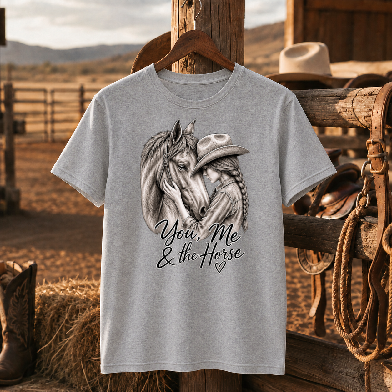 Cowgirl Horse Shirt, Western Horse Lover Tee, Equestrian Gift for Women -Unisex Tshirt /Hoodie/Sweatshirt