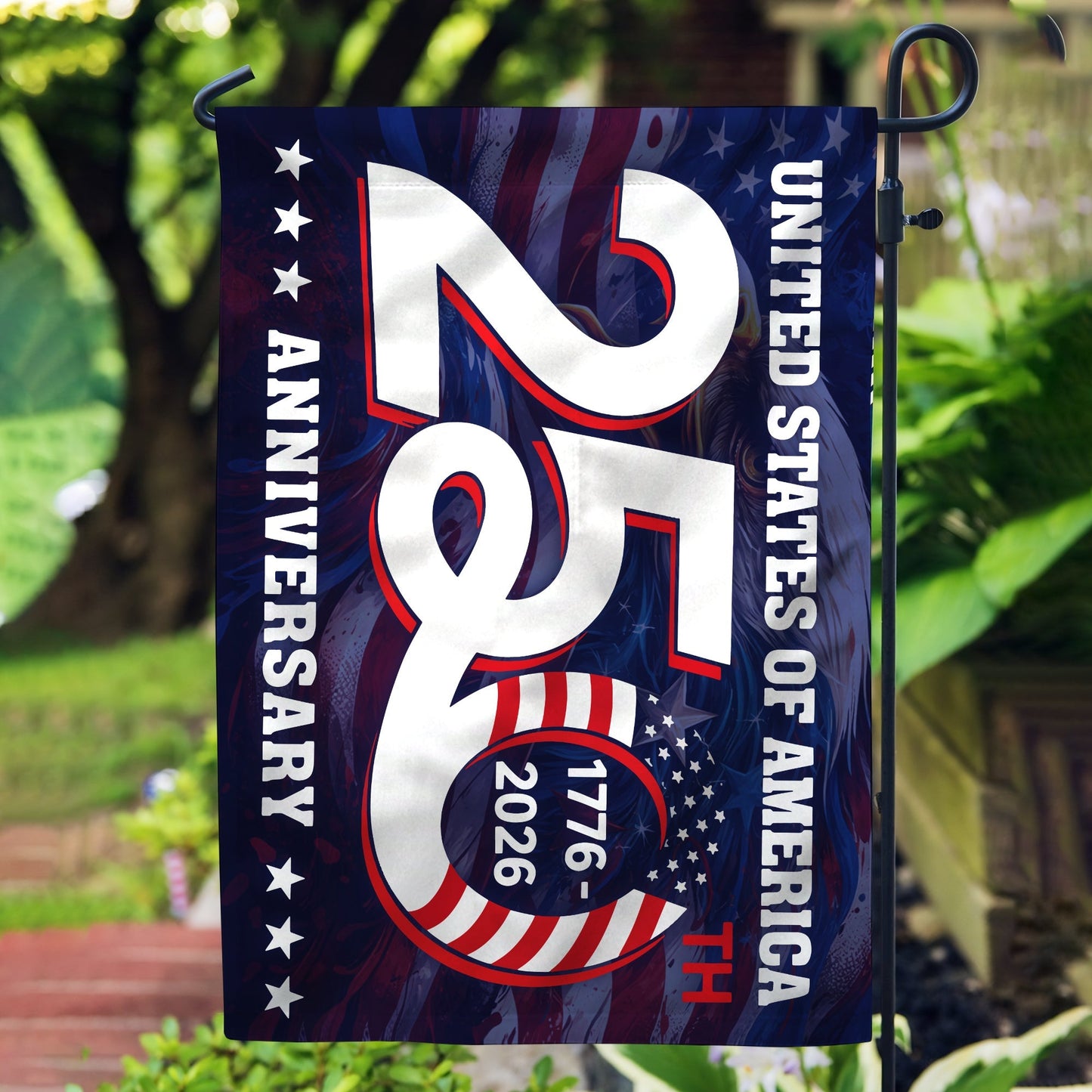 250th Anniversary 1776 2026 United States of America Semiquincentennial Grommet Flag