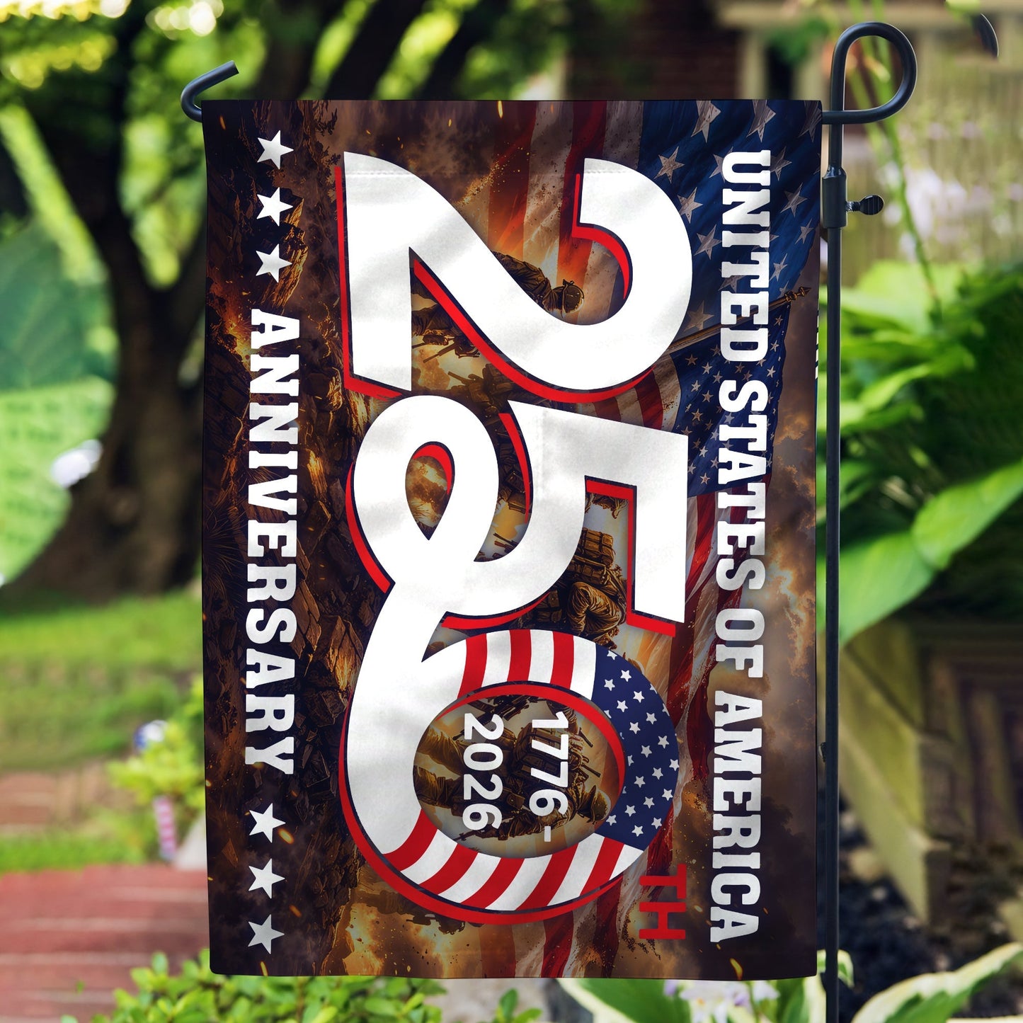 250th Anniversary 1776 2026 United States of America Semiquincentennial Grommet Flag