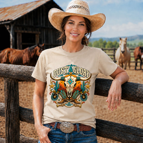 Dust & Glory Western Longhorn Graphic-Unisex Tshirt /Hoodie/Sweatshirt