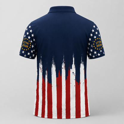Patriotic USA 250th Anniversary 1776-2026 Polo Shirt
