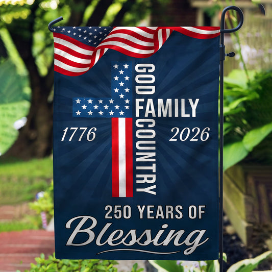 American Patriotic Flag, 250 Years of Blessing God 1776 2026 Flag