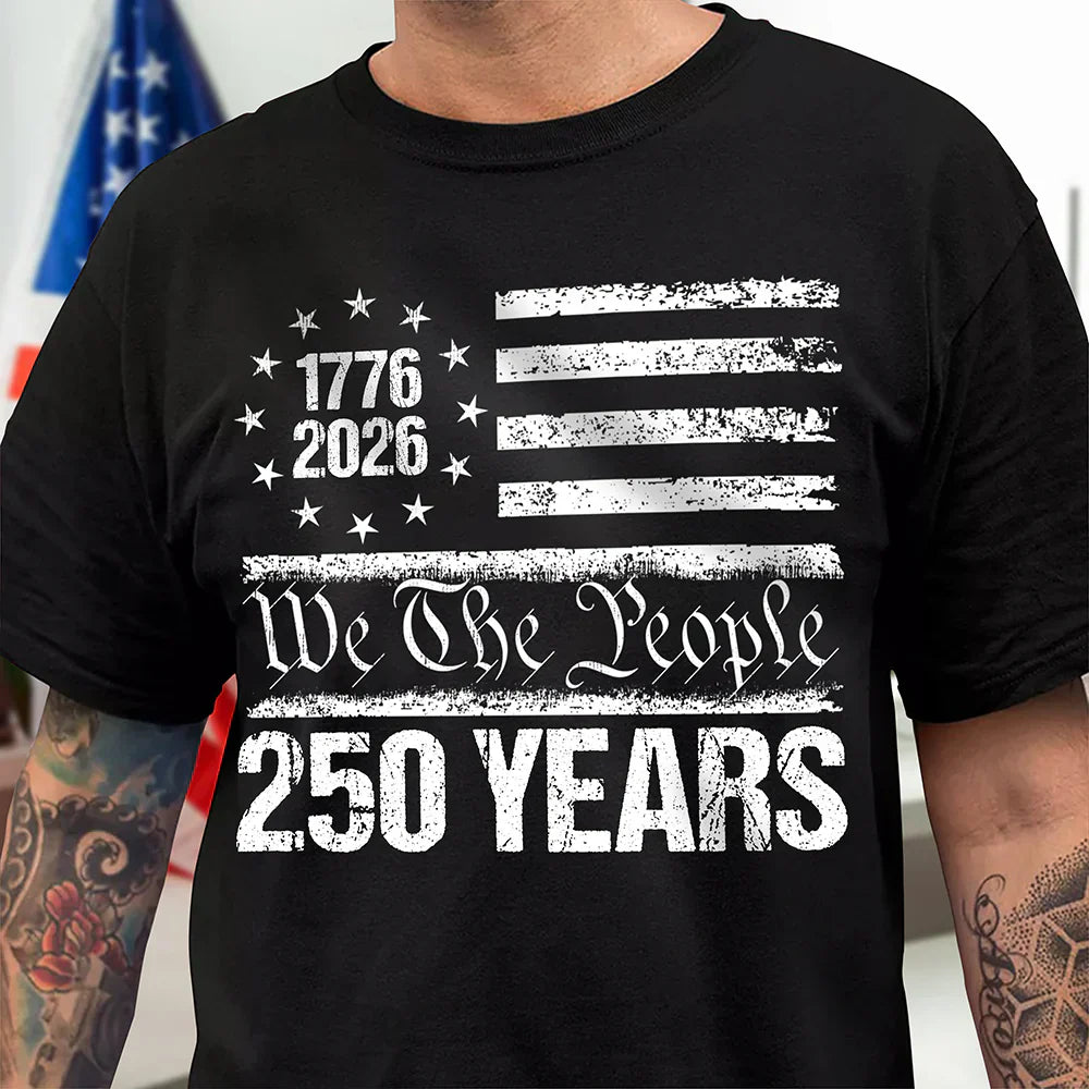 250 Years USA 250th Birthday 1776-2026 Eagle Flag Dark Shirt
