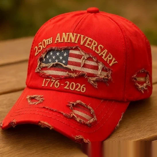 Vintage 250th Anniversary Embroidered Distressed Baseball Cap
