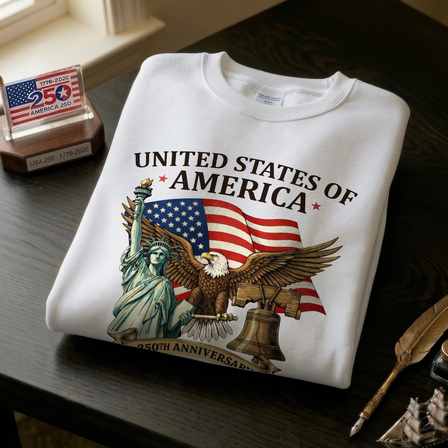 "United States of America" 250th Anniversary Shirt Unisex with Patriotic Symbolism