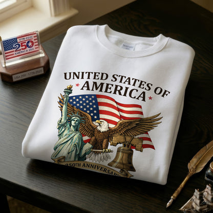 "United States of America" 250th Anniversary Shirt Unisex with Patriotic Symbolism
