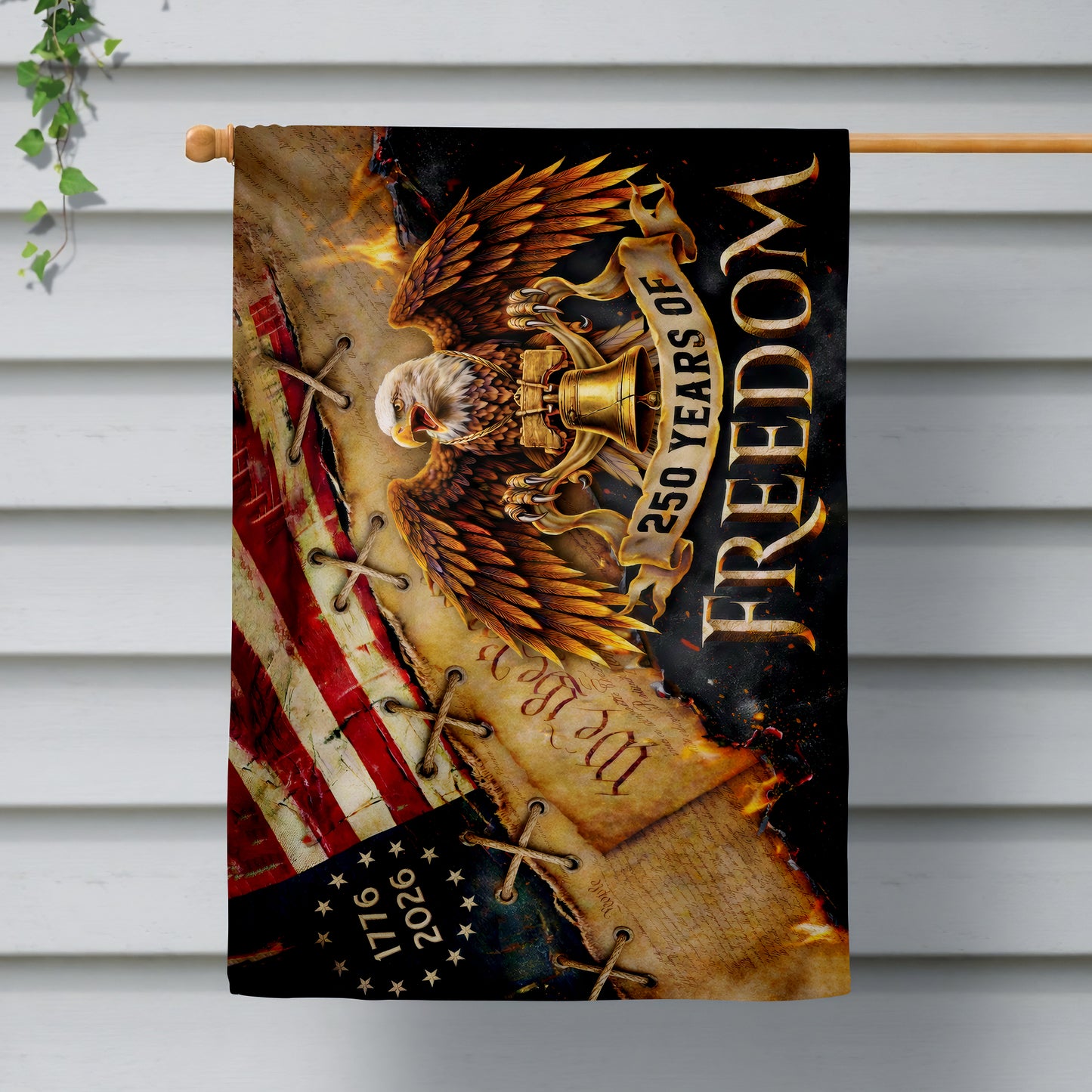 Patriotic 250th Anniversary 1776 2026 United States of America Semiquincentennial Grommet Flag
