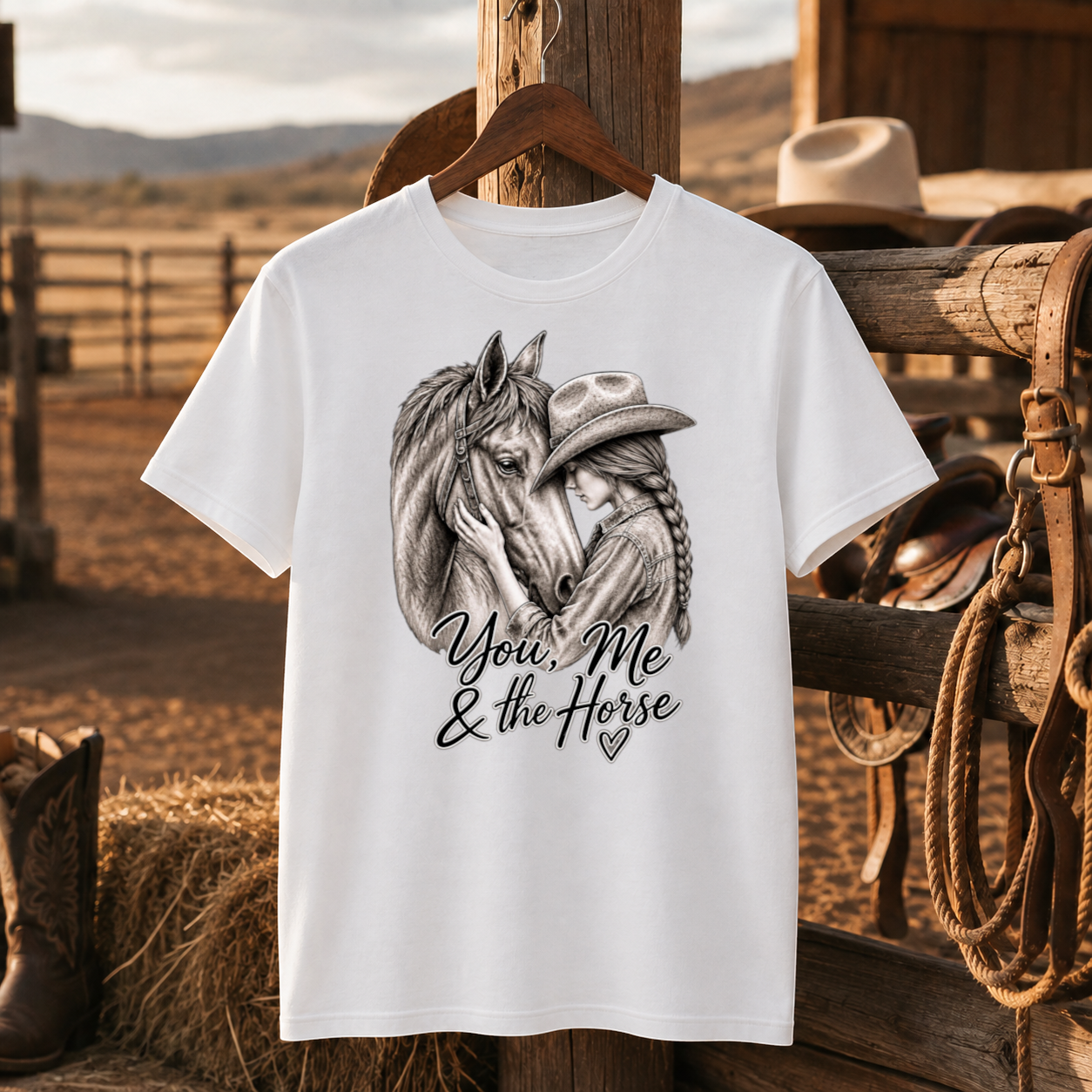 Cowgirl Horse Shirt, Western Horse Lover Tee, Equestrian Gift for Women -Unisex Tshirt /Hoodie/Sweatshirt