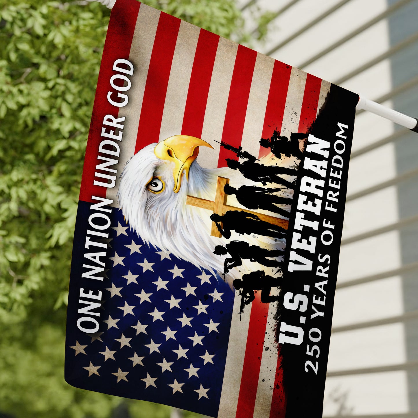 Patriotic 250th Anniversary 1776 2026 United States of America Semiquincentennial Grommet Flag
