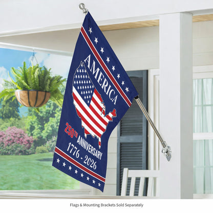 Eagle Design 250th American Flag 250th Anniversary Yard Flag – USA Map Design for 1776-2026