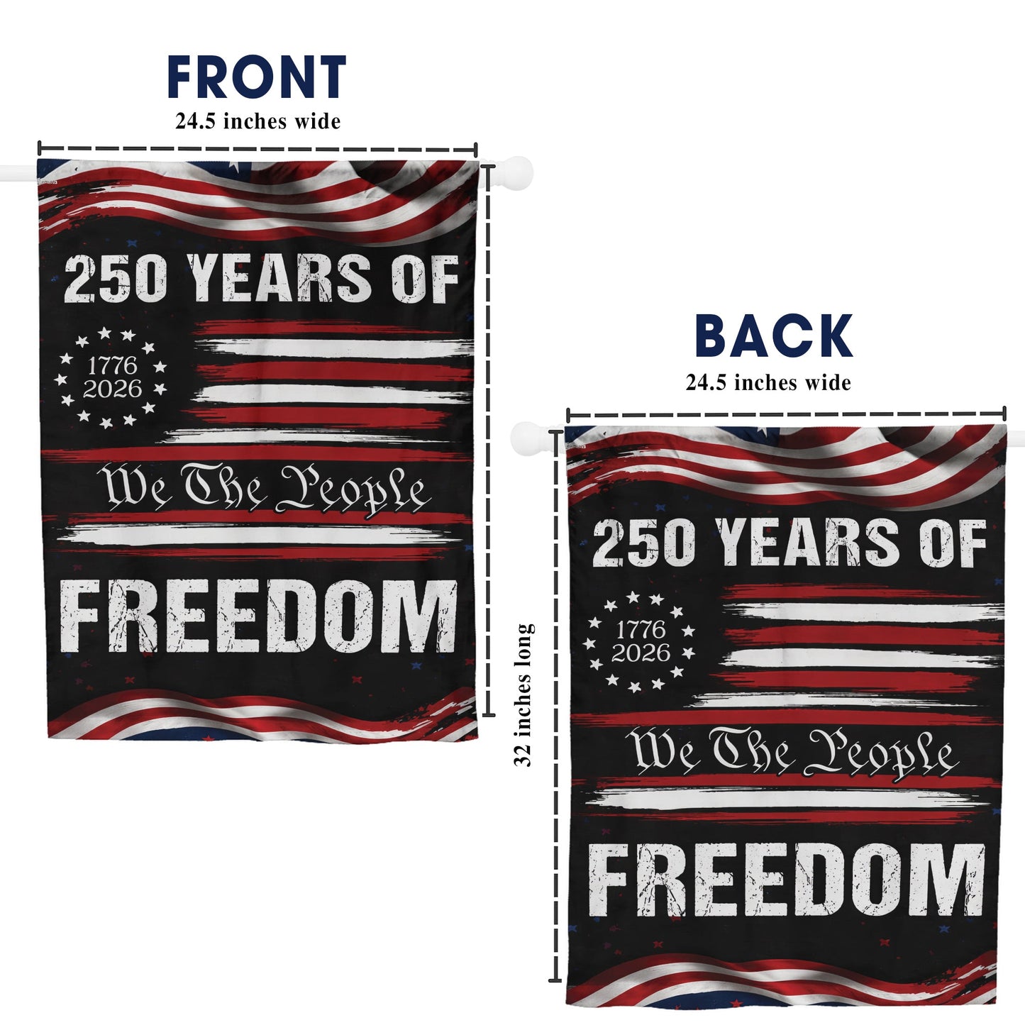 USA 250th Anniversary American Flag, 250 Years Of Freedom