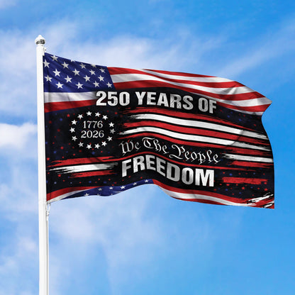 Patriotic 250th Anniversary 1776 2026 United States of America Semiquincentennial Grommet Flag