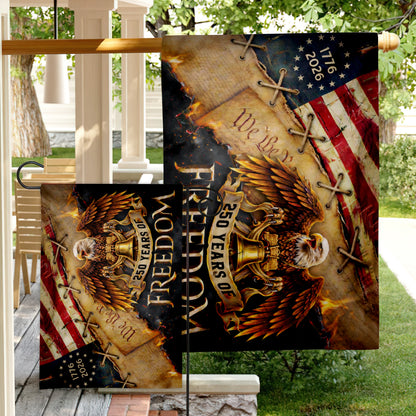 Patriotic 250th Anniversary 1776 2026 United States of America Semiquincentennial Grommet Flag