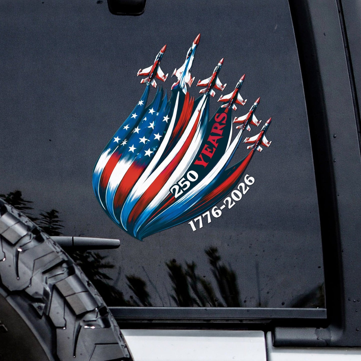 🔥 LIMITED TIME OFFER - God Bless America 250th Anniversary Christian Eagle UV DTF 3D Decal