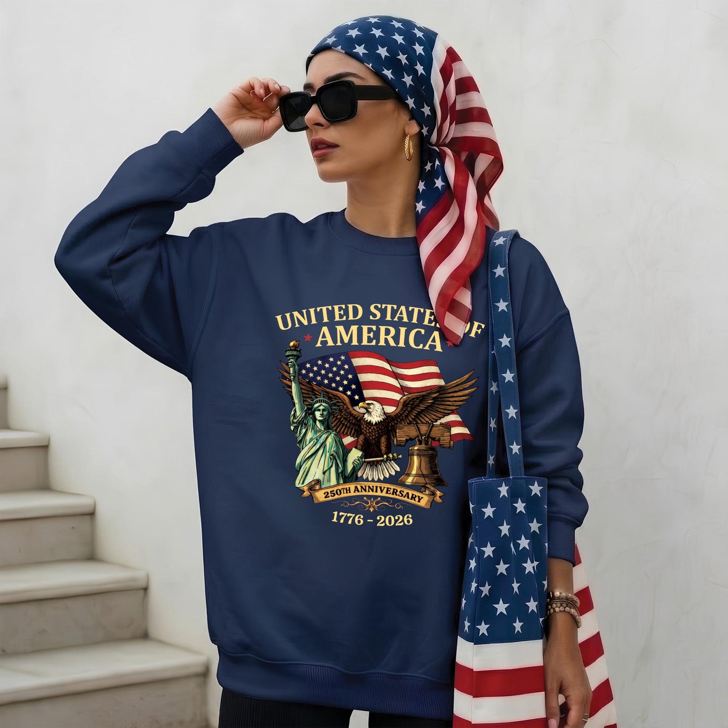 "United States of America" 250th Anniversary Shirt Unisex with Patriotic Symbolism