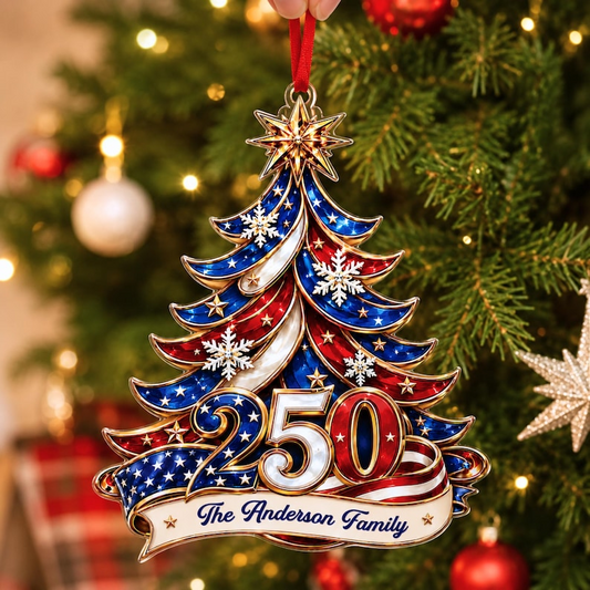 Custom 250th America 2D Acrylic Tree Ornament