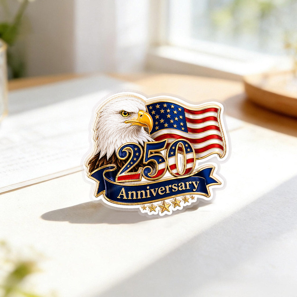 🔥 LIMITED TIME OFFER - America 250 Commemorative Acrylic Pins – Gold Brooch Set for Jackets, Hats & Gifts