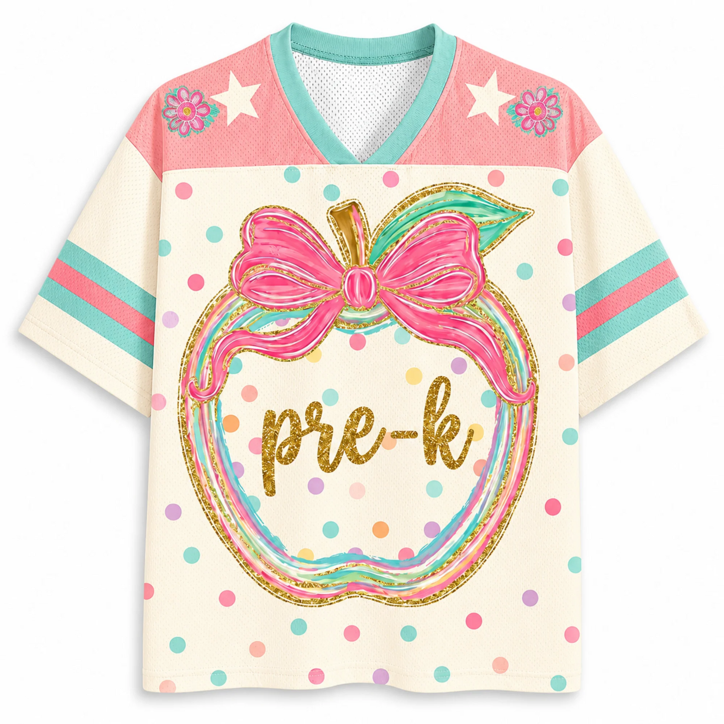 Custom Preppy Mesh Football Jersey, Personalized Name & Number Shirt