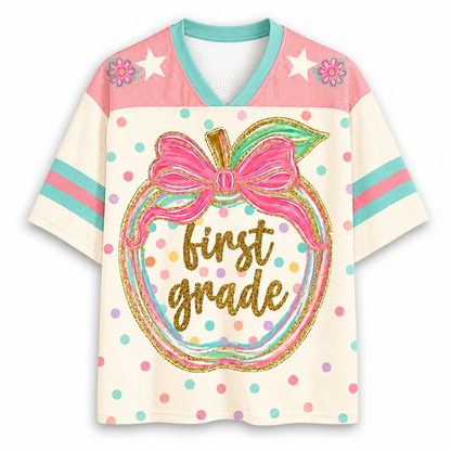 Custom Preppy Mesh Football Jersey, Personalized Name & Number Shirt