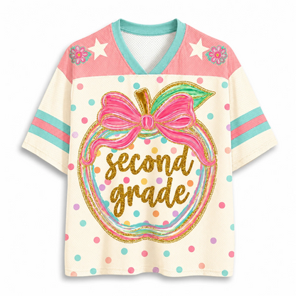 Custom Preppy Mesh Football Jersey, Personalized Name & Number Shirt