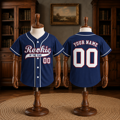 Personalized Navy Family Baseball Jerseys – Daddy, Mommy & Rookie Custom Name and Number Shirts