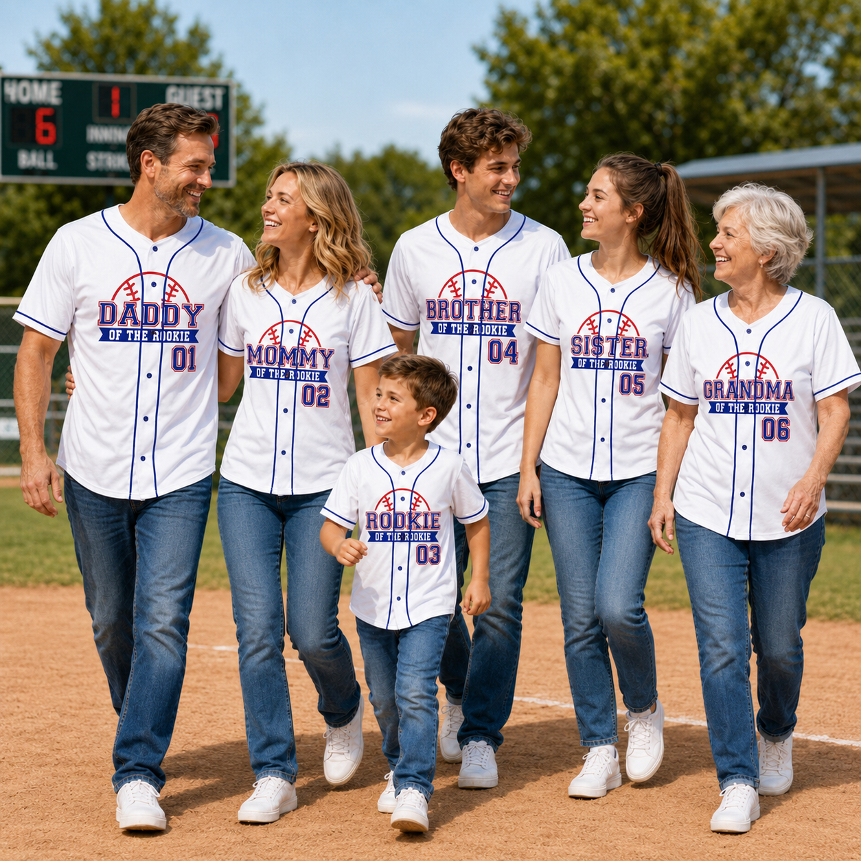 Personalized Family Baseball Jerseys – Daddy, Mommy, Brother, Sister, Grandma & Rookie Custom Name and Number Shirts