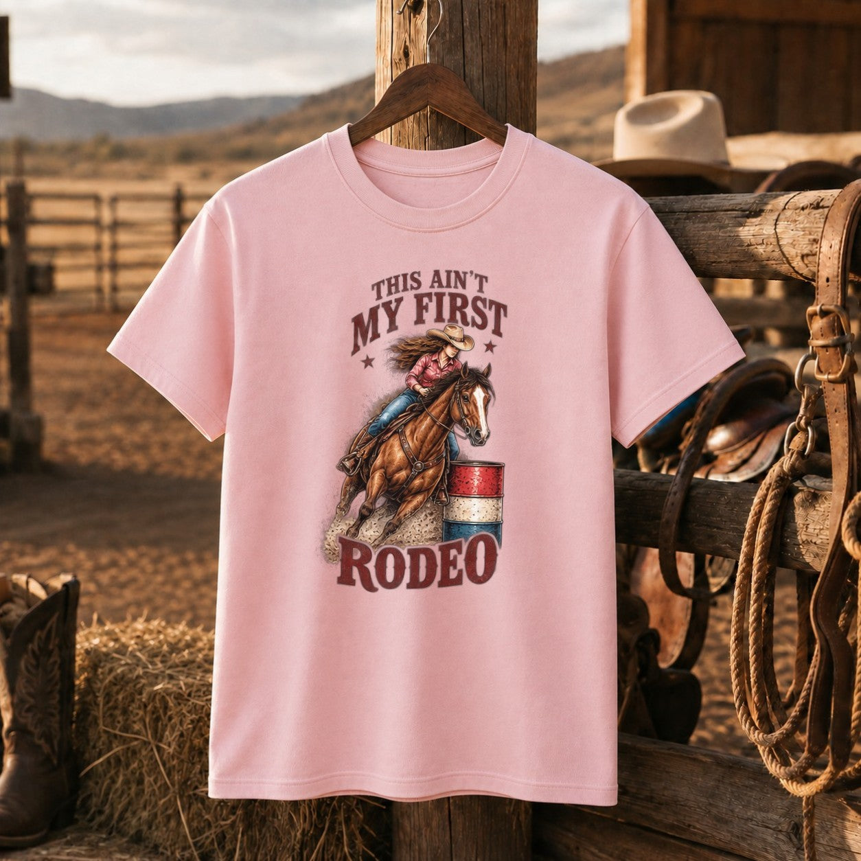 This Ain’t My First Rodeo Cowgirl Shirt, Western Horse Riding – Unisex Tshirt/Hoodie/Sweatshirt