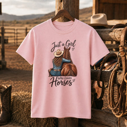 Just A Girl Who Loves Horses Hoodie, Horse Lover Sweatshirt, Cowgirl Gift-Unisex Tshirt /Hoodie/Sweatshirt