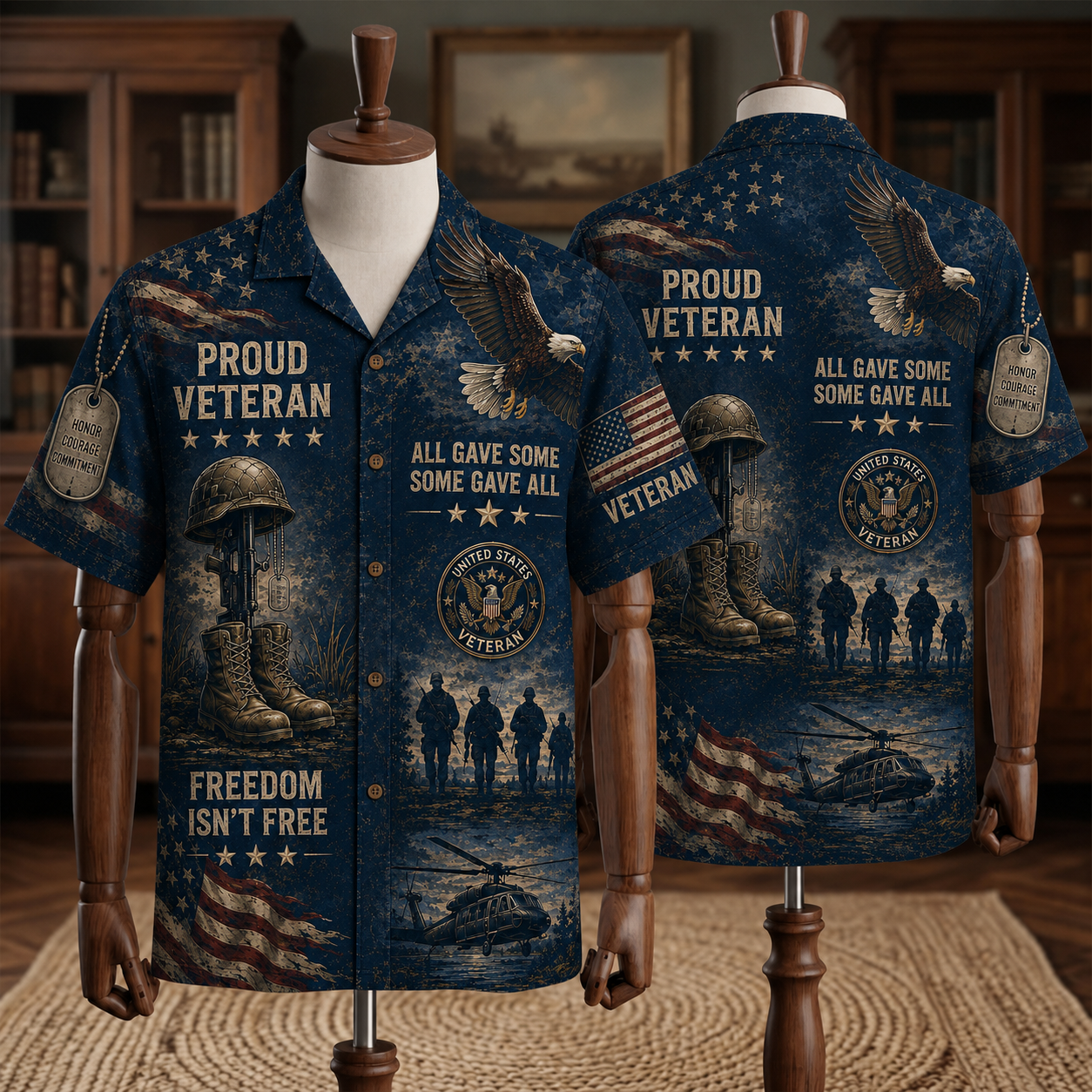 Proud Veteran Freedom Isn’t Free Hawaiian Shirt – Navy American Military Tribute Shirt