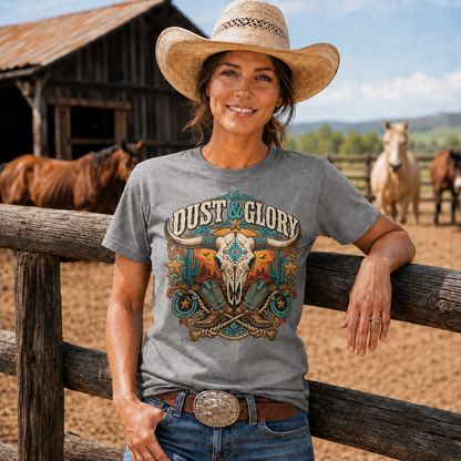 Dust & Glory Western Longhorn Graphic-Unisex Tshirt /Hoodie/Sweatshirt
