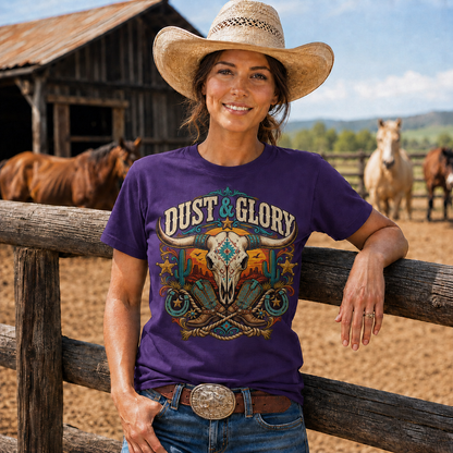 Dust & Glory Western Longhorn Graphic-Unisex Tshirt /Hoodie/Sweatshirt