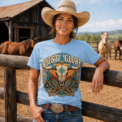 Dust & Glory Western Longhorn Graphic-Unisex Tshirt /Hoodie/Sweatshirt