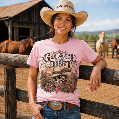 Grace in the Dust Cowgirl Skull Western -Unisex Tshirt /Hoodie/Sweatshirt