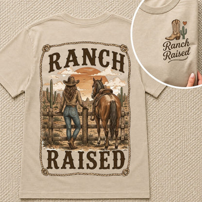 Ranch Raised Horse Lover Cowgirl Tee-Unisex Tshirt /Hoodie/Sweatshirt