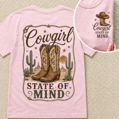 Cowgirl State of Mind Vintage Western -Unisex Tshirt /Hoodie/Sweatshirt