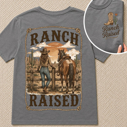 Ranch Raised Horse Lover Cowgirl Tee-Unisex Tshirt /Hoodie/Sweatshirt
