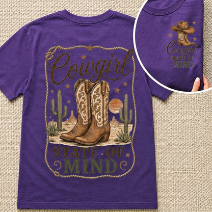 Cowgirl State of Mind Vintage Western -Unisex Tshirt /Hoodie/Sweatshirt