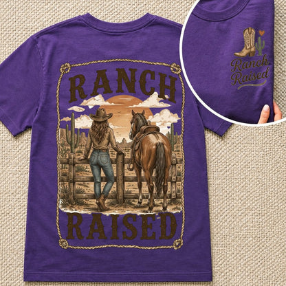Ranch Raised Horse Lover Cowgirl Tee-Unisex Tshirt /Hoodie/Sweatshirt